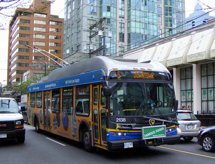 Coast Mountain Bus New Flyer E40LF trolley 2138